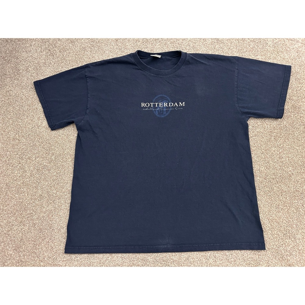 90s Gear For Sports Rotterdam Cruise Shirt Mens XL Navy Blue XL Holland America
